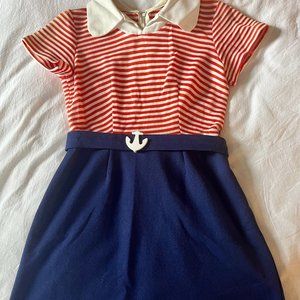 Vintage 60s sailor mini dress Women's XS